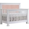 Natart Taylor ''5-in-1'' Convertible Crib With Upholstered Panel 1 Natart Taylor ''5-in-1'' Convertible Crib With Upholstered Panel -Kid Furniture FB taylor blanc crib with panel blush corners 1