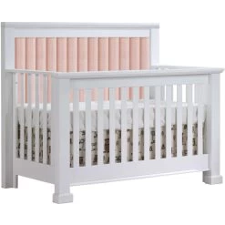 Natart Taylor ''5-in-1'' Convertible Crib With Upholstered Panel