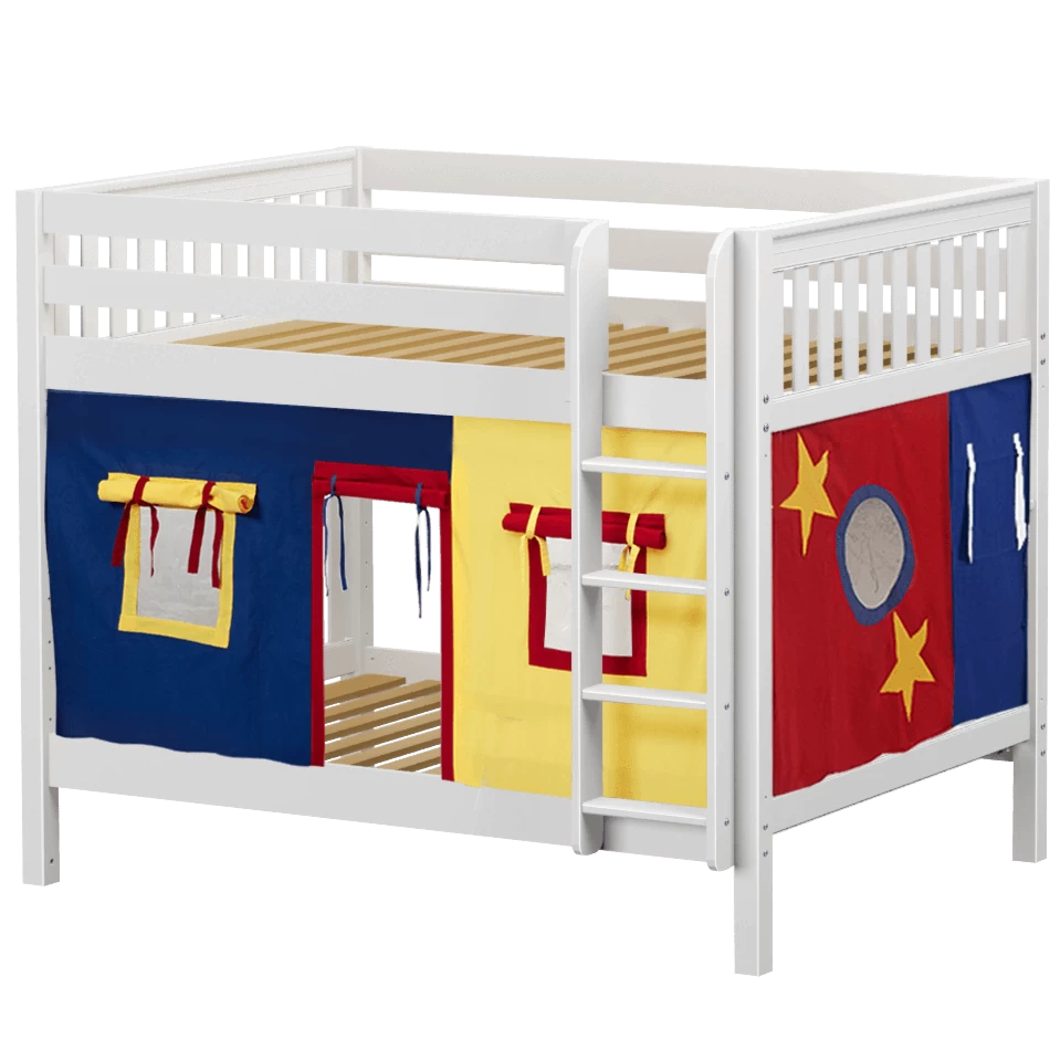 Maxtrix Full Medium Bunk Bed With Straight Ladder + Curtain 3 Maxtrix Full Medium Bunk Bed With Straight Ladder + Curtain