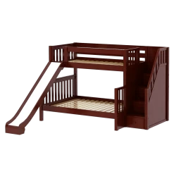 Maxtrix Medium Twin XL Over Full XL Bunk Bed With Stairs + Slide 23 Maxtrix Medium Twin XL Over Full XL Bunk Bed With Stairs + Slide -Kid Furniture FOXTROT CS 3696f86f ceb5 41e2 867a 0d2104dbe638