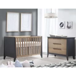 Nest Juvenile Flexx Classic Crib -Kid Furniture Flexx charcoal 26b4dd3d 4e1e 4e84 a8cf 3cd069c8af52