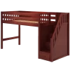 Maxtrix Twin XL Mid Loft Bed With Stairs -Kid Furniture GALANT XL CS 756b9527 1f25 47fd b309 d0c70d13dedd