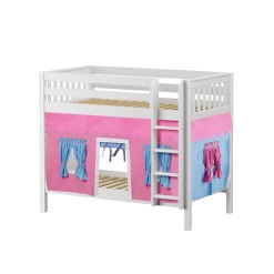 Maxtrix Twin Medium Bunk Bed With Straight Ladder + Curtain 30 Maxtrix Twin Medium Bunk Bed With Straight Ladder + Curtain -Kid Furniture GETIT28 WS 9843d638 6406 42d6 b56f 18319441c638