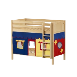 Maxtrix Twin Medium Bunk Bed With Straight Ladder + Curtain 23 Maxtrix Twin Medium Bunk Bed With Straight Ladder + Curtain -Kid Furniture GETIT29 NP bf14cbc3 21ce 4d10 b1e2 cfd8d5a04a74