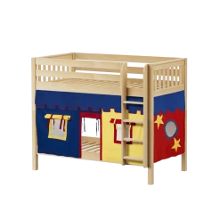 Maxtrix Twin Medium Bunk Bed With Straight Ladder + Curtain 24 Maxtrix Twin Medium Bunk Bed With Straight Ladder + Curtain -Kid Furniture GETIT29 NS 5113f8db fdfb 40a3 9b70 d340e0f81a75