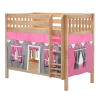 Maxtrix Twin Medium Bunk Bed With Straight Ladder + Curtain -Kid Furniture GETIT57 NS