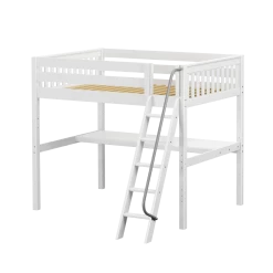 Maxtrix Full High Loft Bed With Angled Ladder + Desk 36 Maxtrix Full High Loft Bed With Angled Ladder + Desk -Kid Furniture GIANT1 WS