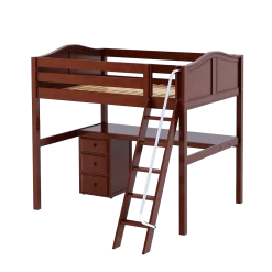 Maxtrix Full High Loft Bed With Angled Ladder + Desk 28 Maxtrix Full High Loft Bed With Angled Ladder + Desk -Kid Furniture GIANT2 CC