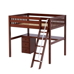 Maxtrix Full High Loft Bed With Angled Ladder + Desk 34 Maxtrix Full High Loft Bed With Angled Ladder + Desk -Kid Furniture GIANT2 CS