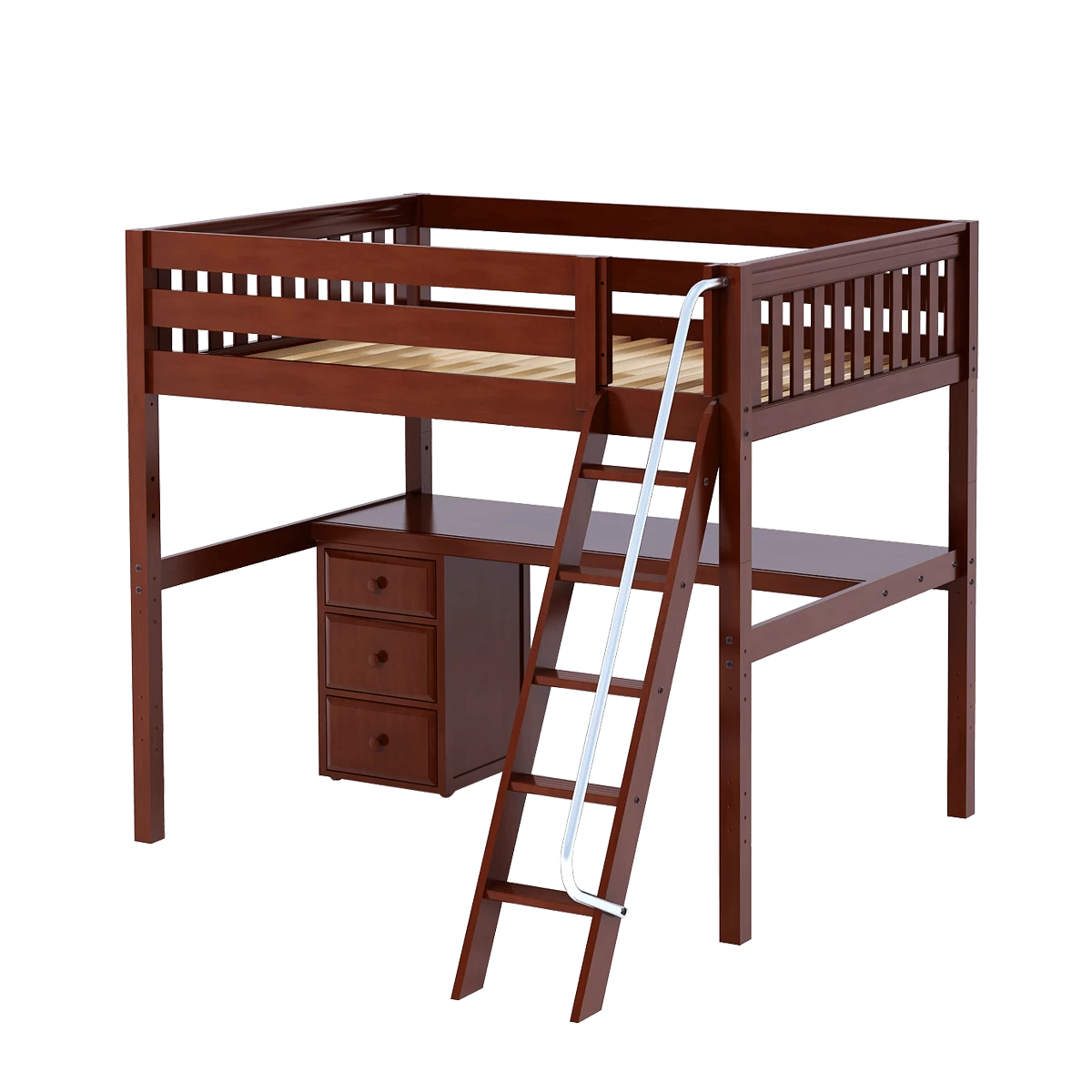Maxtrix Full High Loft Bed With Angled Ladder + Desk 15 Maxtrix Full High Loft Bed With Angled Ladder + Desk - Image 13