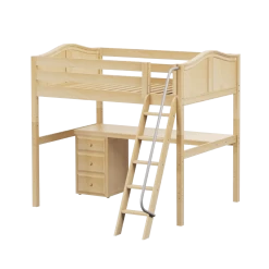 Maxtrix Full High Loft Bed With Angled Ladder + Desk 24 Maxtrix Full High Loft Bed With Angled Ladder + Desk -Kid Furniture GIANT2 NC