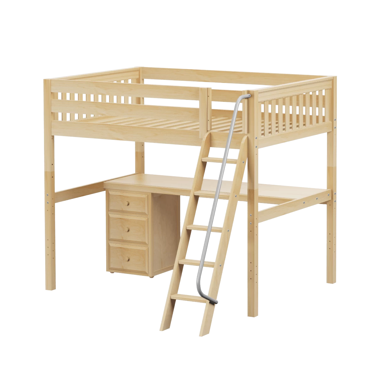 Maxtrix Full High Loft Bed With Angled Ladder + Desk 18 Maxtrix Full High Loft Bed With Angled Ladder + Desk - Image 16
