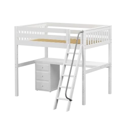 Maxtrix Full High Loft Bed With Angled Ladder + Desk 25 Maxtrix Full High Loft Bed With Angled Ladder + Desk -Kid Furniture GIANT2 WS
