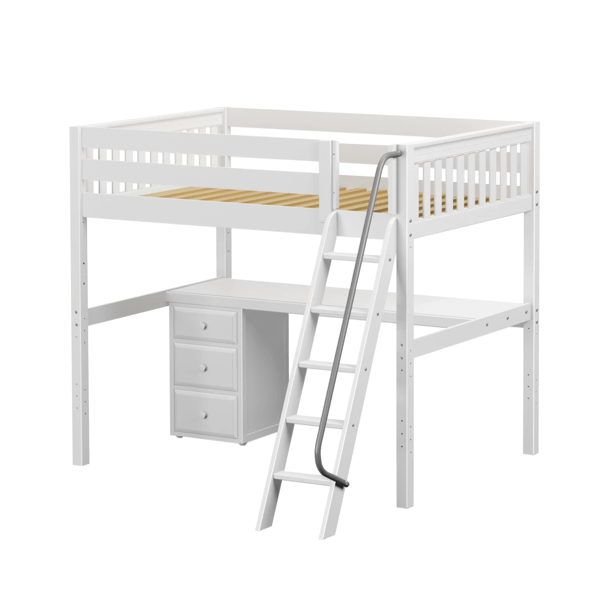 Maxtrix Full High Loft Bed With Angled Ladder + Desk 6 Maxtrix Full High Loft Bed With Angled Ladder + Desk - Image 4