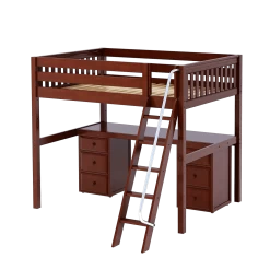 Maxtrix Full High Loft Bed With Angled Ladder + Desk 27 Maxtrix Full High Loft Bed With Angled Ladder + Desk -Kid Furniture GIANT3 CS