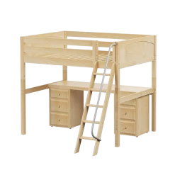 Maxtrix Full High Loft Bed With Angled Ladder + Desk 31 Maxtrix Full High Loft Bed With Angled Ladder + Desk -Kid Furniture GIANT3 NP