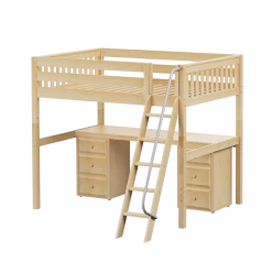 Maxtrix Full High Loft Bed With Angled Ladder + Desk 23 Maxtrix Full High Loft Bed With Angled Ladder + Desk -Kid Furniture GIANT3 NS