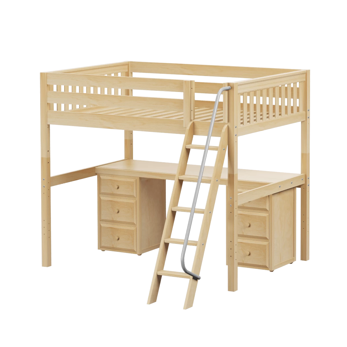 Maxtrix Full High Loft Bed With Angled Ladder + Desk 4 Maxtrix Full High Loft Bed With Angled Ladder + Desk - Image 2