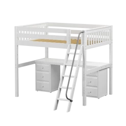Maxtrix Full High Loft Bed With Angled Ladder + Desk 30 Maxtrix Full High Loft Bed With Angled Ladder + Desk -Kid Furniture GIANT3 WS