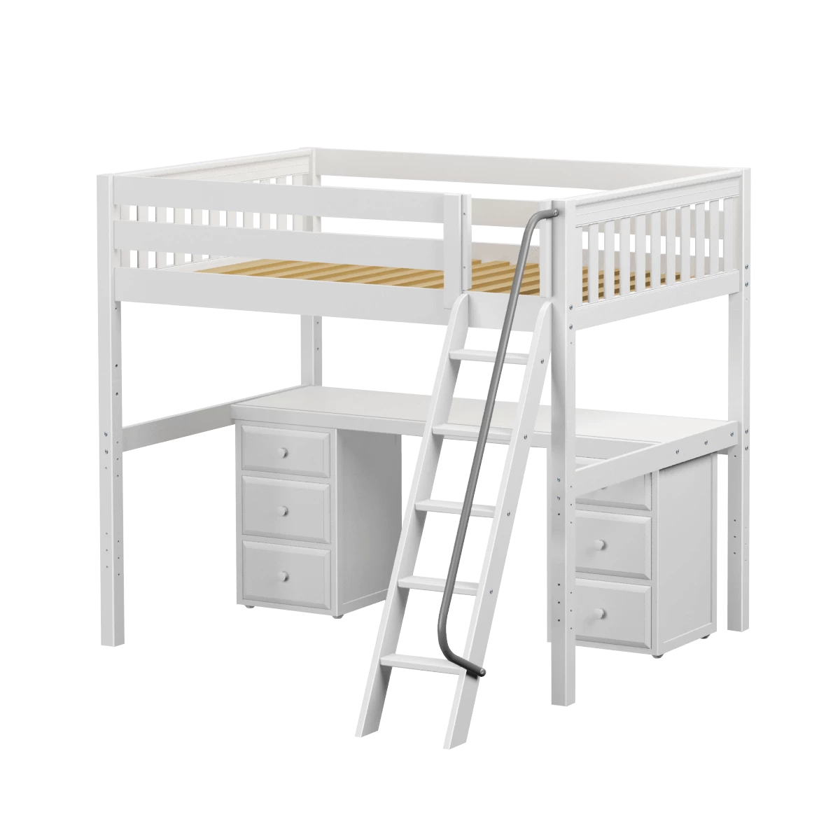 Maxtrix Full High Loft Bed With Angled Ladder + Desk 11 Maxtrix Full High Loft Bed With Angled Ladder + Desk - Image 9