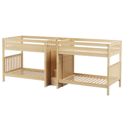 Maxtrix Full XL Quadruple Bunk Bed With Stairs -Kid Furniture GIGA NS