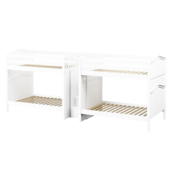 Maxtrix Full High Quadruple Bunk Bed With Stairs 18 Maxtrix Full High Quadruple Bunk Bed With Stairs -Kid Furniture GIGA WC