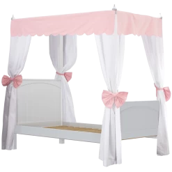 Maxtrix Twin Poster Bed With Canopy -Kid Furniture GOLDILOCKS6 WP