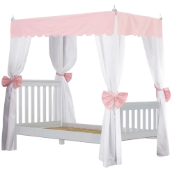 Maxtrix Twin Poster Bed With Canopy -Kid Furniture GOLDILOCKS6 WS