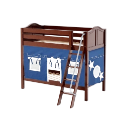 Maxtrix Twin Medium Bunk Bed With Angled Ladder + Curtain -Kid Furniture GOTIT22 CC
