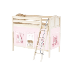 Maxtrix Twin Medium Bunk Bed With Angled Ladder + Curtain -Kid Furniture GOTIT23 NC
