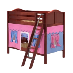 Maxtrix Twin Medium Bunk Bed With Angled Ladder + Curtain -Kid Furniture GOTIT28 CC b02ea668 5430 4089 b2c3 7f52d501d25a