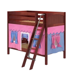 Maxtrix Twin Medium Bunk Bed With Angled Ladder + Curtain -Kid Furniture GOTIT28 CP e754c0c9 4b78 407a b3cb 18aa2e56f80e