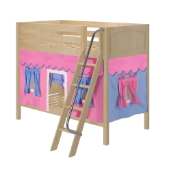 Maxtrix Twin Medium Bunk Bed With Angled Ladder + Curtain -Kid Furniture GOTIT28 NP d4185471 21c1 4b9f a37a bd32f07684b3