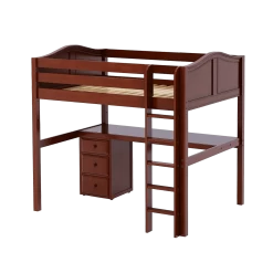 Maxtrix Full High Loft Bed With Straight Ladder + Desk 41 Maxtrix Full High Loft Bed With Straight Ladder + Desk -Kid Furniture GRAND2 CC