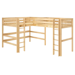 Maxtrix High Corner Loft Bed - Queen + Twin XL -Kid Furniture HIGHTIDE NS LEFT