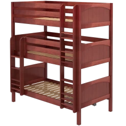 Maxtrix Twin Triple Bunk Bed With Ladder -Kid Furniture HOLY XL CP