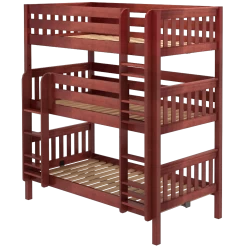 Maxtrix Twin Triple Bunk Bed With Ladder -Kid Furniture HOLY XL CS
