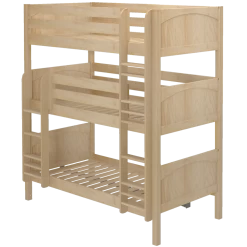 Maxtrix Twin Triple Bunk Bed With Ladder -Kid Furniture HOLY XL NP