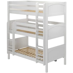 Maxtrix Twin Triple Bunk Bed With Ladder -Kid Furniture HOLY XL WP