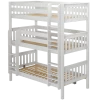 Maxtrix Twin Triple Bunk Bed With Ladder -Kid Furniture HOLY XL WS