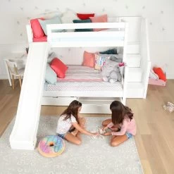 Maxtrix Medium Twin Over Full Bunk Bed With Stairs + Slide -Kid Furniture IMG4101 Blog Size 1559744466646 656x656 crop center d6531a7c 9040 4a91 a297 0a148ff94da1