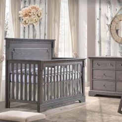Natart Ithaca "5-in-1'' Convertible Crib -Kid Furniture Ithaca grigio v3 2