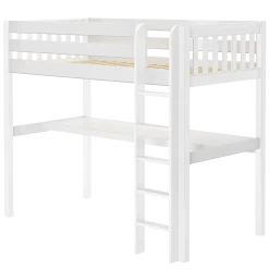 Maxtrix Twin XL High Loft Bed With Straight Ladder + Desk -Kid Furniture JIBJAB1 XL WS 9a664035 a633 496d 9edc fa9e843ba216