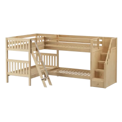 Maxtrix Twin Medium Corner Bunk Bed With Ladder + Stairs - R 11 Maxtrix Twin Medium Corner Bunk Bed With Ladder + Stairs - R -Kid Furniture JUNCTURE NS