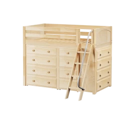 Maxtrix Twin Mid Loft Bed With Angled Ladder + Storage -Kid Furniture KATCHING NP cd1eca9a 6706 42f1 9313 8b481c4ac7f3