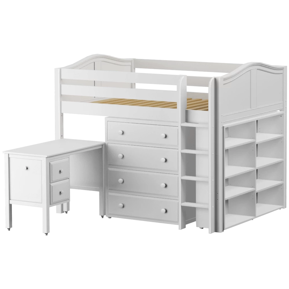 Maxtrix Full Mid Loft Bed With Straight Ladder, Storage + Desk 9 Maxtrix Full Mid Loft Bed With Straight Ladder, Storage + Desk - Image 7