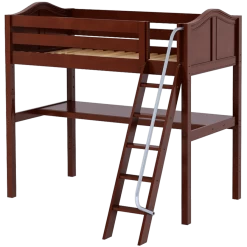 Maxtrix Twin High Loft Bed With Angled Ladder + Desk -Kid Furniture KNOCKOUT1 CC 8d86fd40 4391 4d7e a92c 66850dc82d81