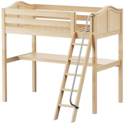 Maxtrix Twin High Loft Bed With Angled Ladder + Desk -Kid Furniture KNOCKOUT1 NC 33c16919 0a97 4540 9241 eb106e5b0f46