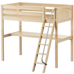 Maxtrix Twin High Loft Bed With Angled Ladder + Desk -Kid Furniture KNOCKOUT1 NP f64c5ec7 ac00 4d07 b1e1 2c804550331b