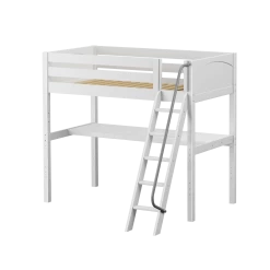 Maxtrix Twin High Loft Bed With Angled Ladder + Desk -Kid Furniture KNOCKOUT1 WP 4b6bbcc7 2da0 4cdd 9143 52ae4741a9a7